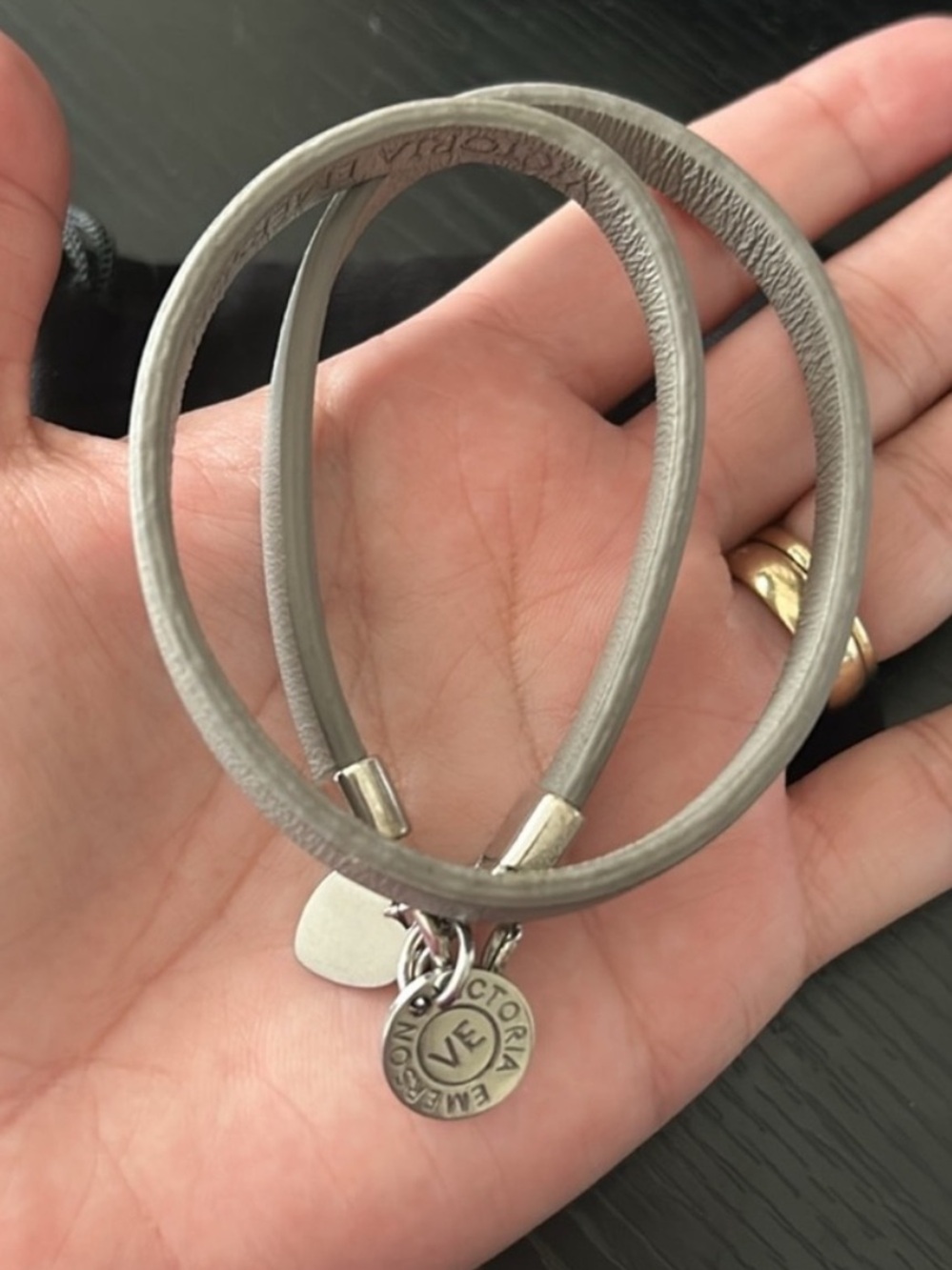 GREY | Victoria Emerson l Double Wrap | Heart | Bracelet